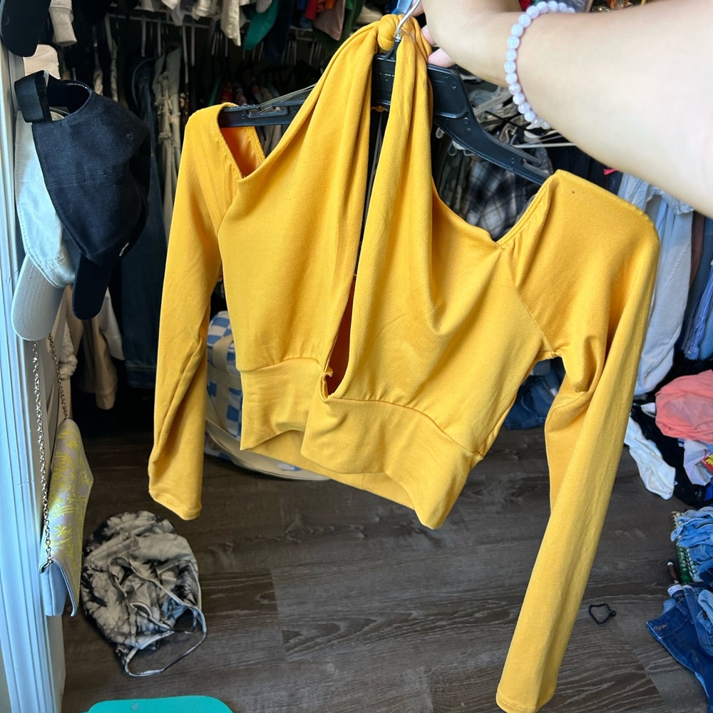 Off Shoulder Halter Top